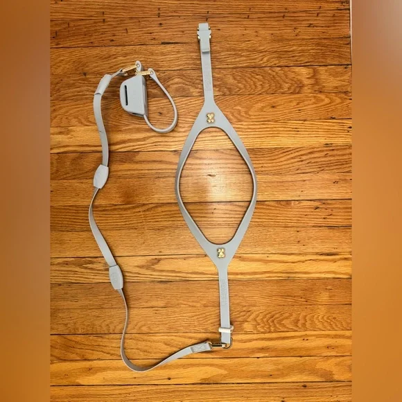 Bone fly light blue leash and harness - Picture 1 of 5